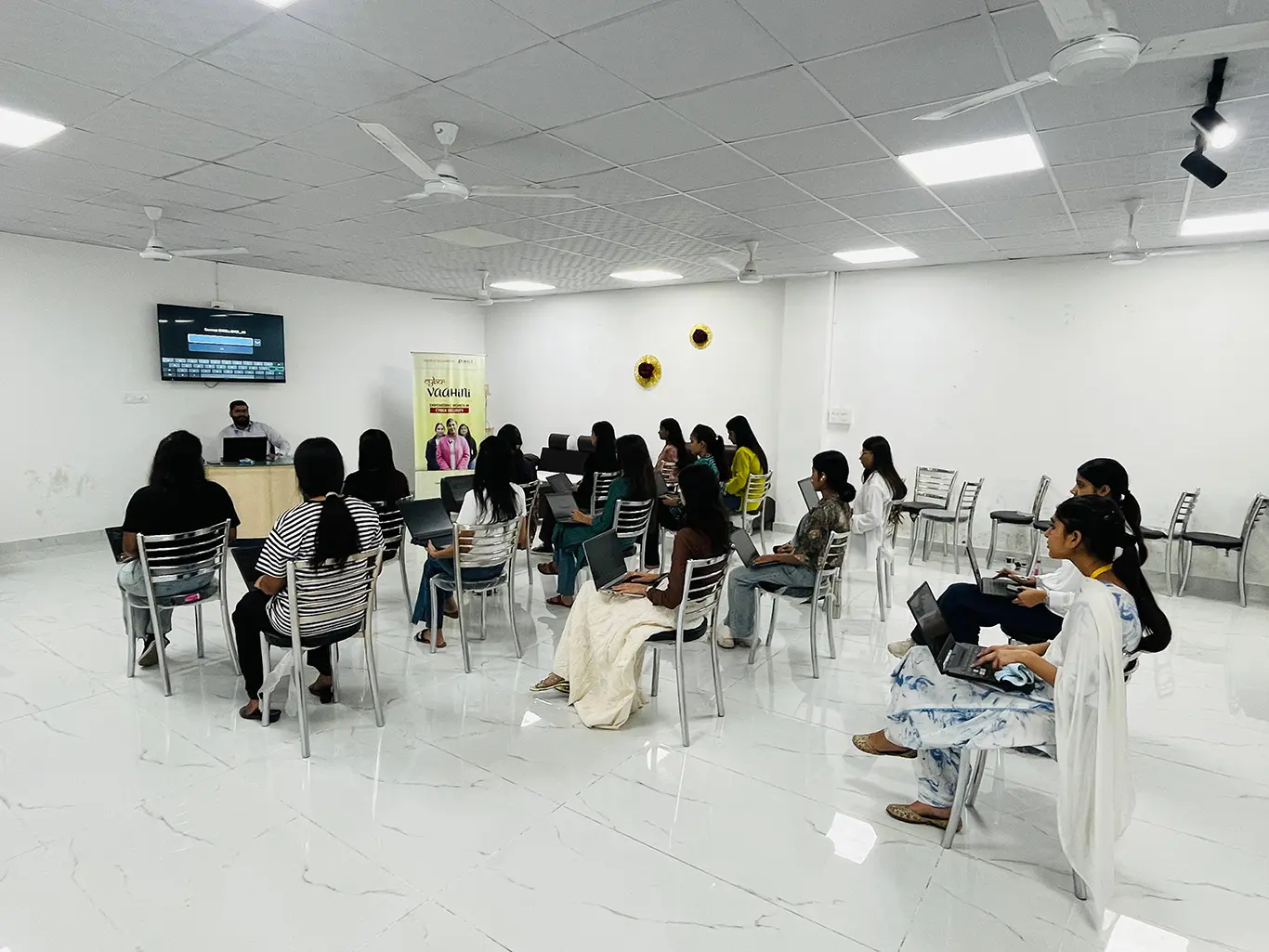 Classroom session from the Mohali batch in action